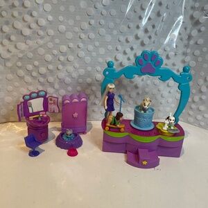 Vintage Polly Pocket Dazzlin’ Pet Show 🤩with Divine Dogs 🐕 & Pet Spa bundle